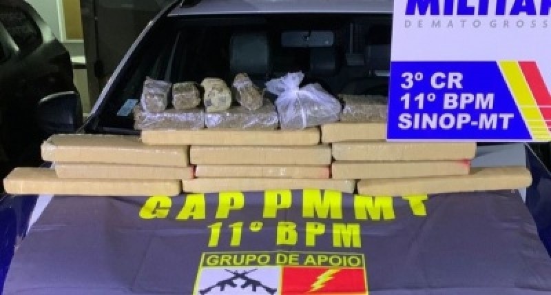 PM apreende tabletes de super maconha em Sinop