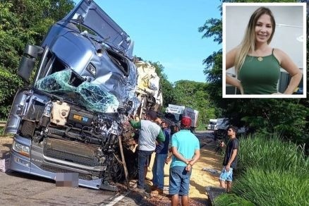 Caminhoneira influencer fica ferida após grave acidente