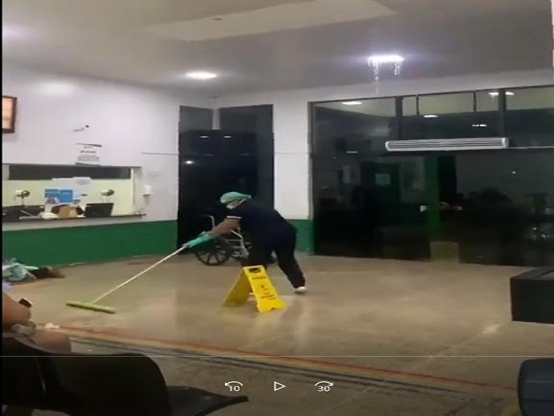 Chuva forte “inunda” UPA em Sinop