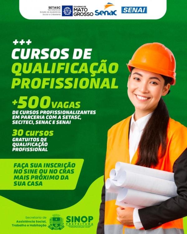 Assistência Social abre mais de 500 vagas em cursos de diversas áreas