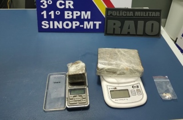 PM prende homem com meio quilo de maconha em Sinop