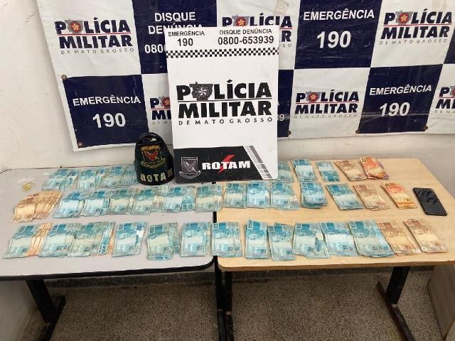 Rotam prende membro de organização criminosa com R$ 33 mil em dinheiro