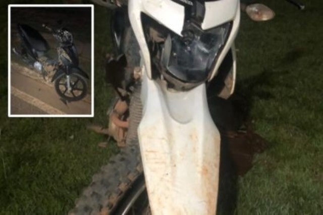 Colisão frontal entre duas motos deixa um morto e um ferido