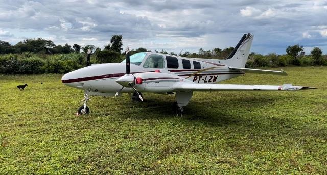 Aeronave utilizada para transporte de drogas é apreendida e piloto preso