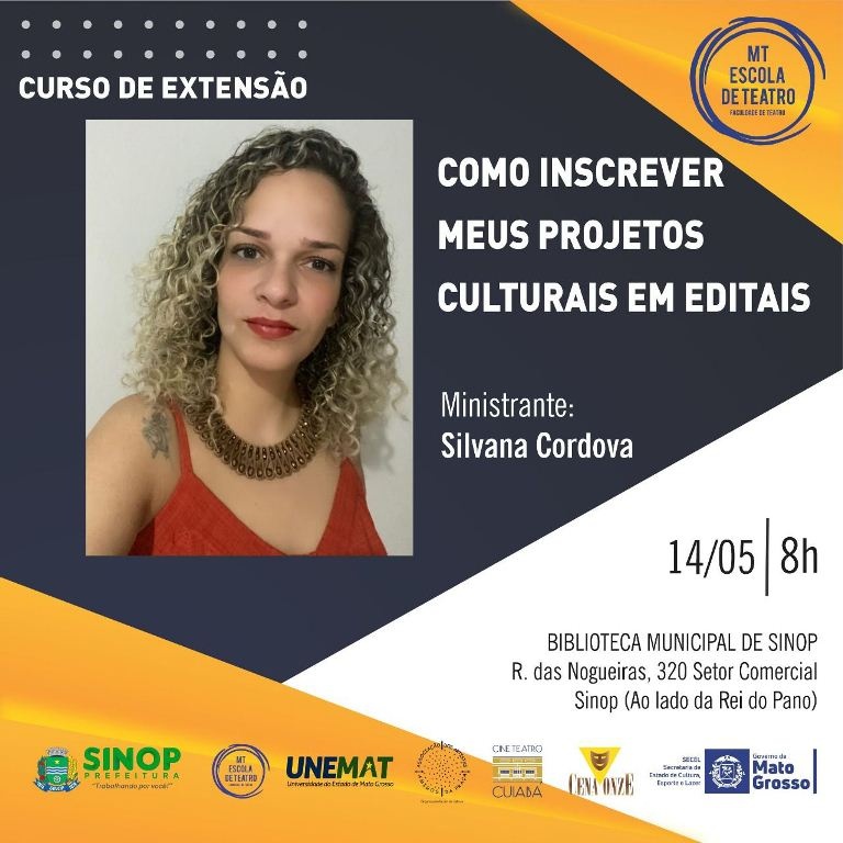 Prefeitura abre inscrições para curso destinado à classe artística de Sinop