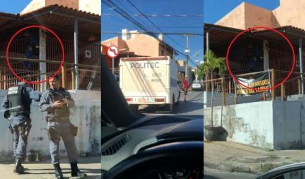 Homem é achado morto pendurado em grade de bar