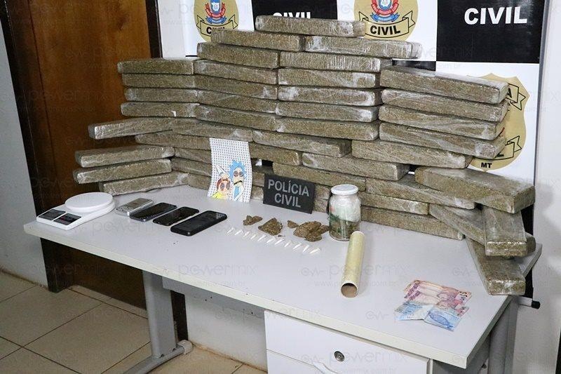 Polícia Civil apreende mais de 43 kg de maconha em Nova Mutum-MT