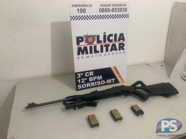 Homem é preso com rifle após denúncia de violência doméstica e estupro de vulnerável