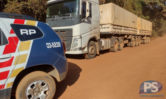 Ladrões sequestram caminhoneiro em Sorriso e roubam carga de soja