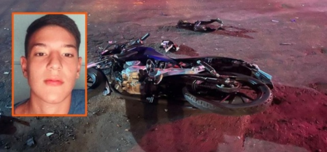 Jovem morre em acidente com moto e motorista foge sem prestar socorro