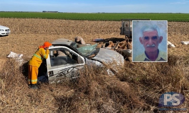 Idoso morre em acidente após ficar preso às ferragens na MT-242