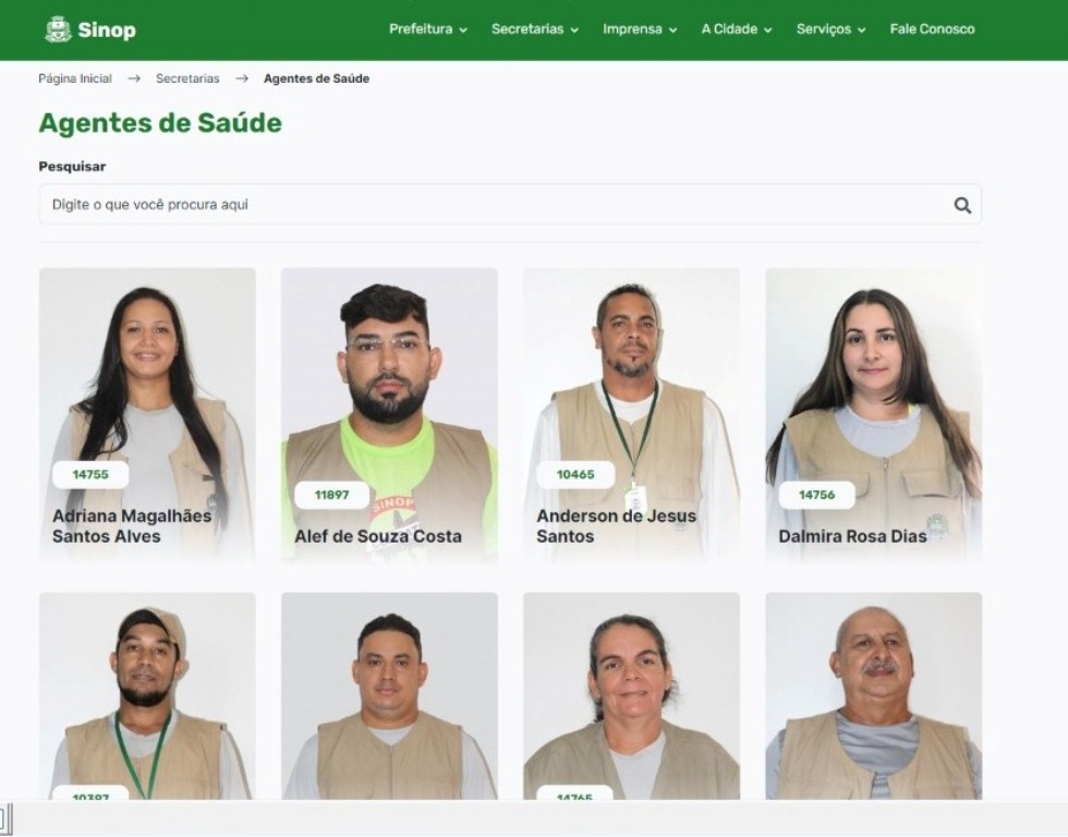 Prefeitura lança página online para população identificar agentes de saúde em Sinop