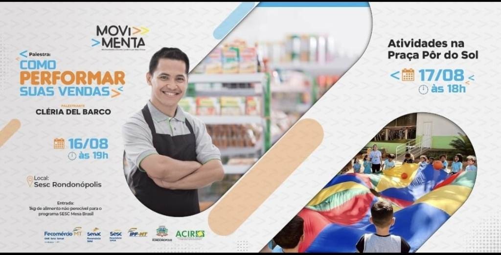 Sistema Fecomércio-MT inicia segunda etapa do projeto ‘Movimenta’ em Rondonópolis e Jaciara