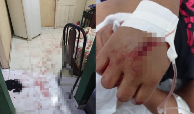 Homem é preso após tentar matar esposa e fazer bebê de refém