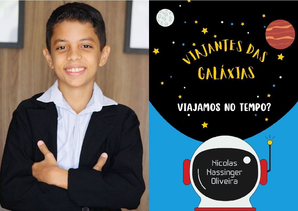 Autor mirim de 9 anos lança livro sobre viagem ao espaço no Sesc Rondonópolis