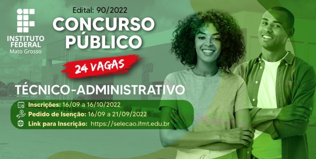 Abertas inscrições para concurso com 24 vagas de nível médio e superior