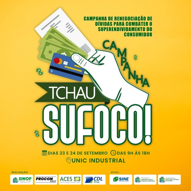 Campanha Tchau Sufoco de renegociação de dívidas começa nessa sexta