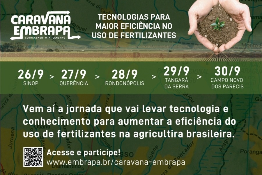 Caravana Embrapa levará informações sobre melhor uso de fertilizantes para Mato Grosso