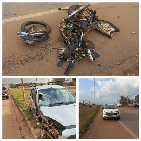 Jovem morre em acidente entre moto e dois carros em Sinop