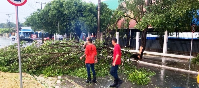Vendaval causa estragos em vários pontos de Sorriso