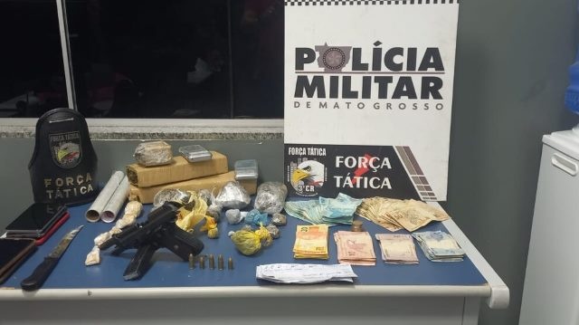 Homens são presos com drogas e arma em Sinop