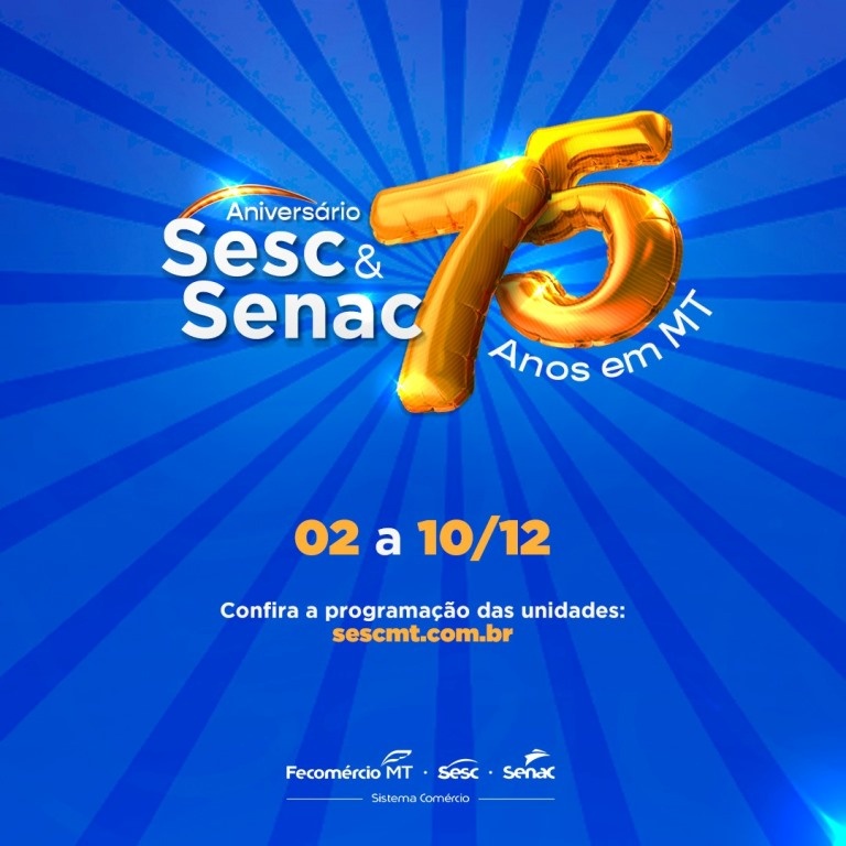 Sesc celebra aniversário de 75 anos com ampla programação cultural
