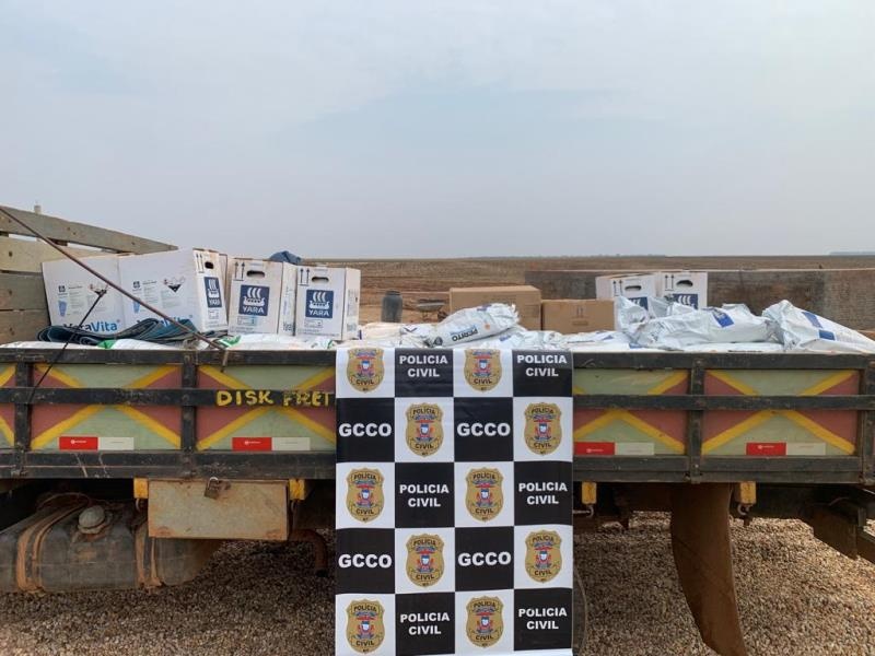 Investigações policiais apreendem em MT 116 toneladas de defensivos agrícolas furtados e adulterados