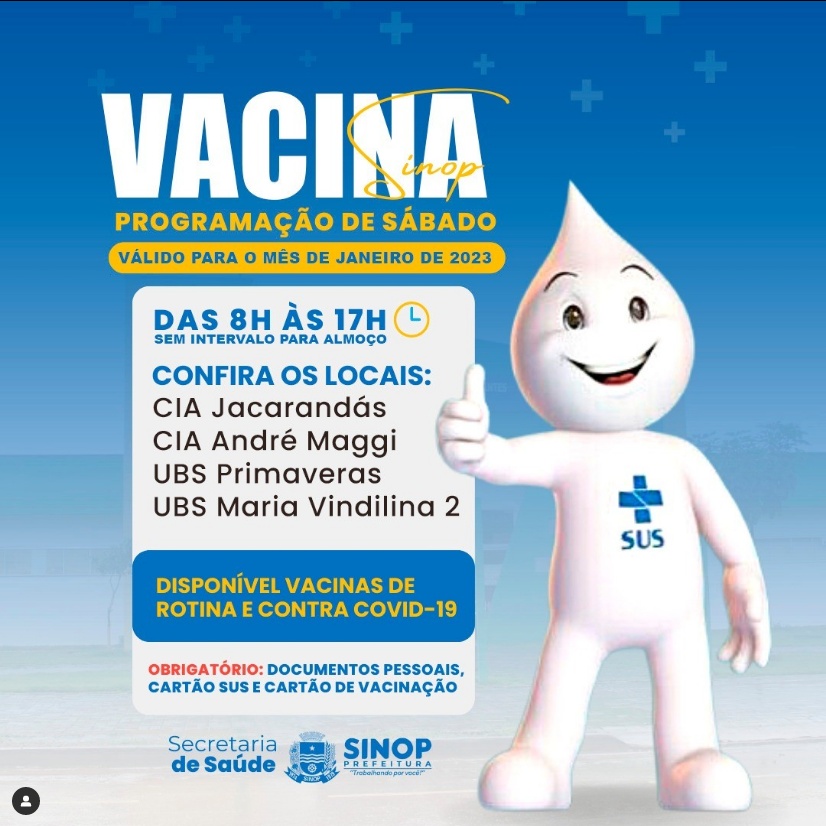 Secretaria de Saúde vai disponibilizar as vacinas de rotina e Covid-19