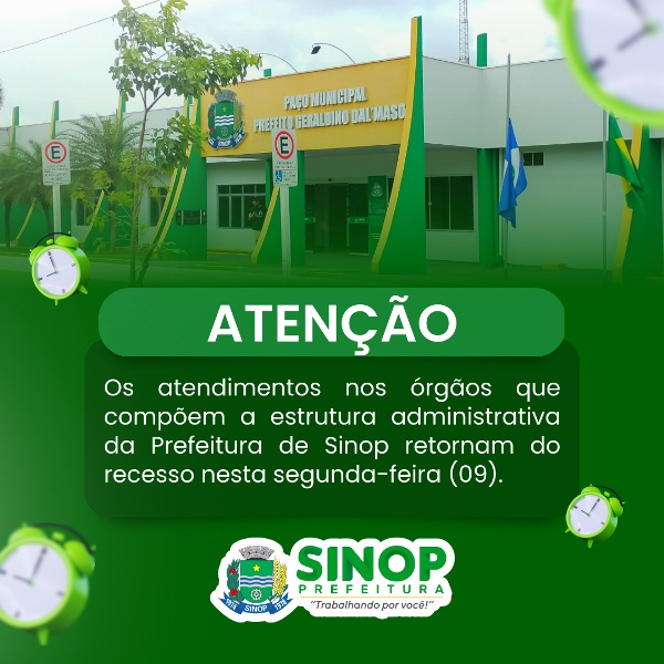 Prefeitura retoma atendimentos nessa segunda-feira após recesso
