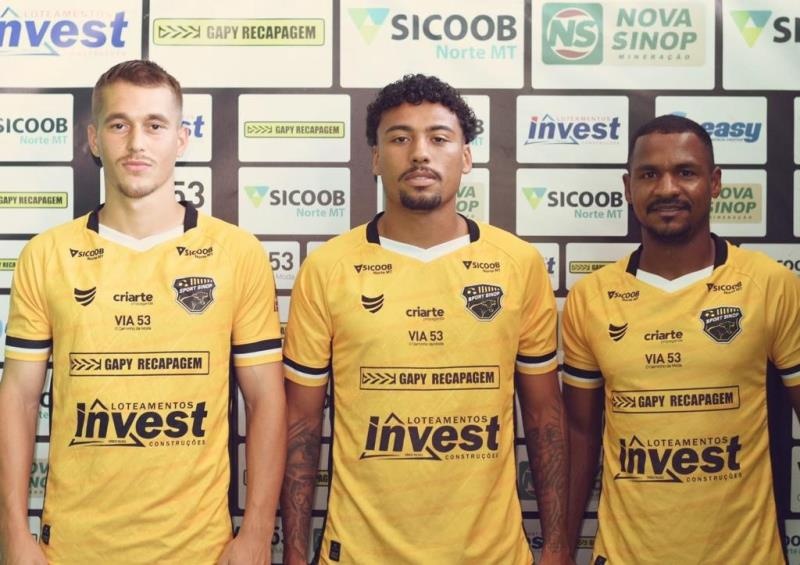 O time profissional do Sport Sinop anuncia mais três reforços para o Campeonato Mato-grossense de Futebol Série A