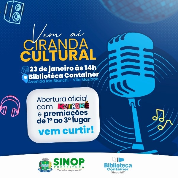 1ª Ciranda Cultural na Biblioteca Container começa nessa segunda