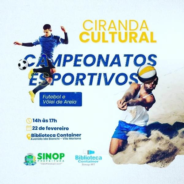 Ciranda Cultural dessa quarta-feira terá atividades esportivas