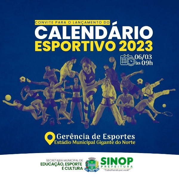 Esporte lança na segunda-feira calendário de atividades 2023