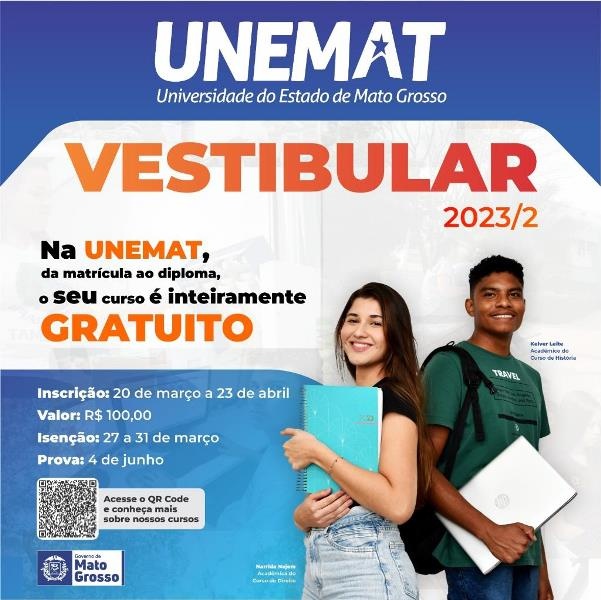 Vestibular da Unemat oferece 2.390 vagas para o segundo semestre