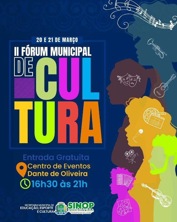 Fórum Municipal de Cultural será na próxima semana para debater leis de incentivo ao setor