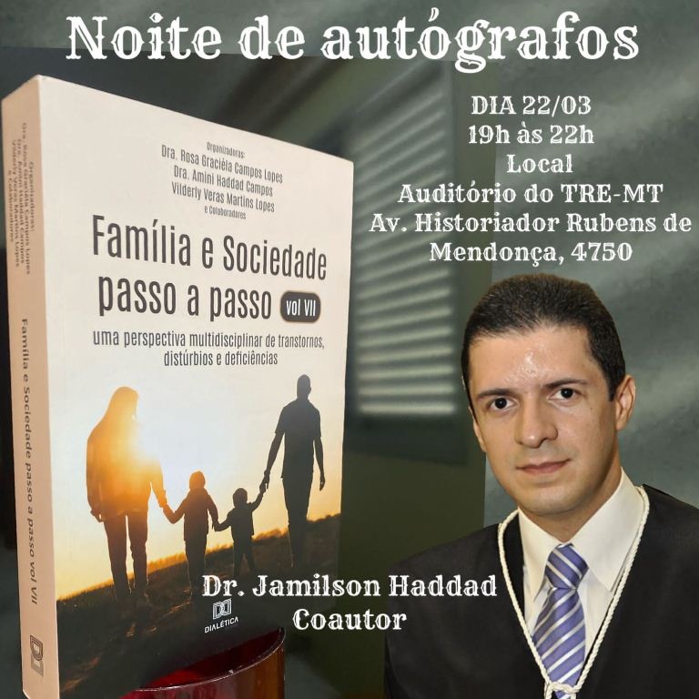 Juiz Jamilson Haddad lança livro