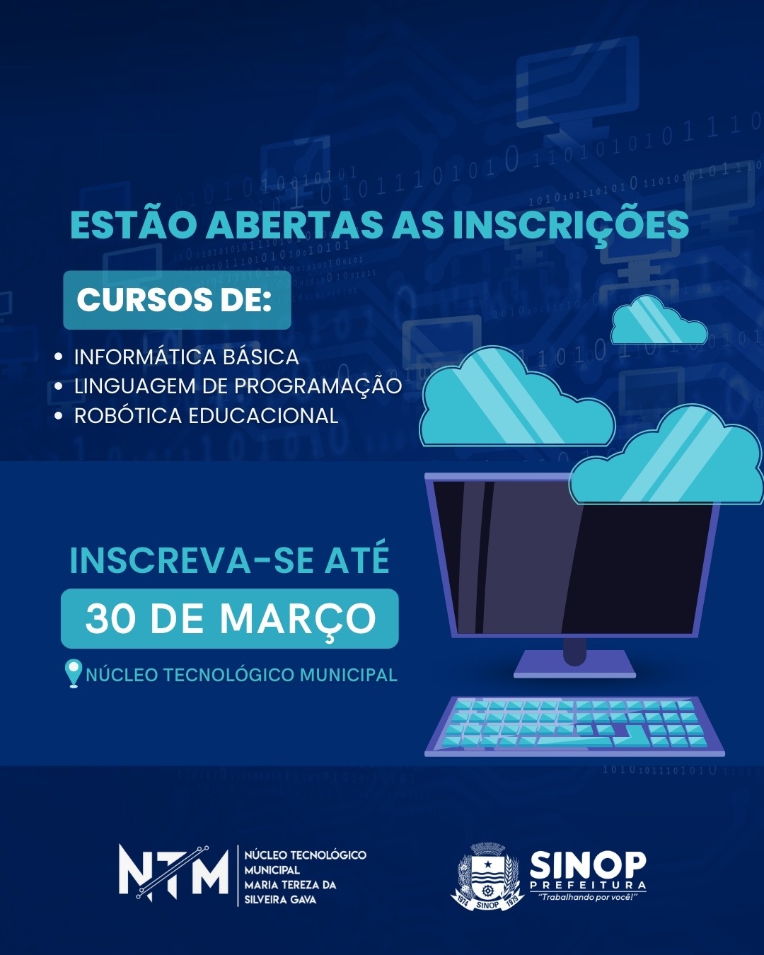 Prefeitura abre novas vagas para cursos na área de tecnologia