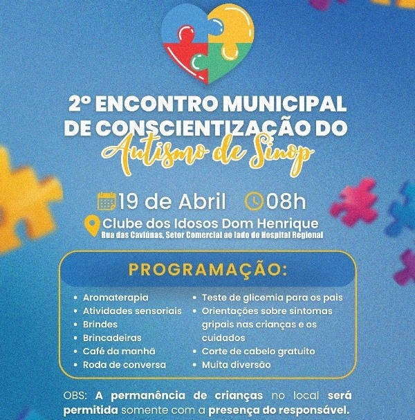 Prefeitura de Sinop promove 2º Encontro de Conscientização do Autismo