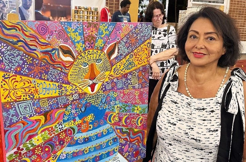 Artista cuiabana expõe obras na Feira Internacional de Turismo do Pantanal