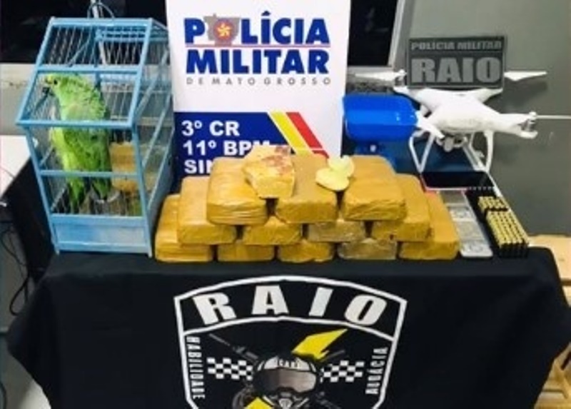 Por causa de papagaio PM apreende quase 13kg de pasta base de cocaína em Sinop
