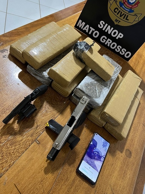 PJC prende homem com armas e drogas em Sinop
