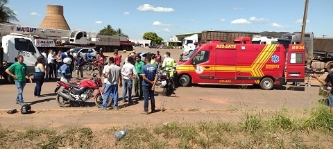 Motociclista fica em estado grave após acidente em Sinop