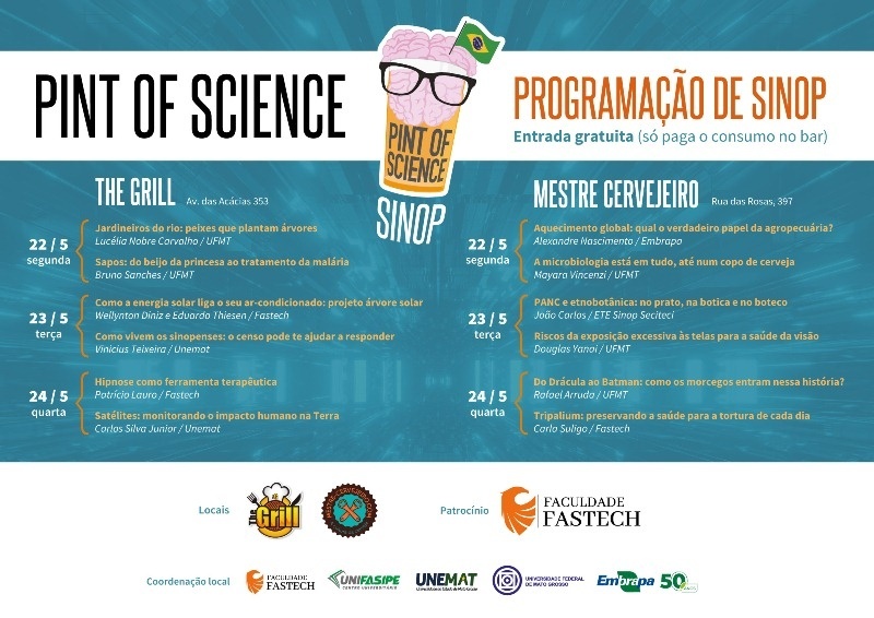 Sinop sediará festival de divulgação científica em bares