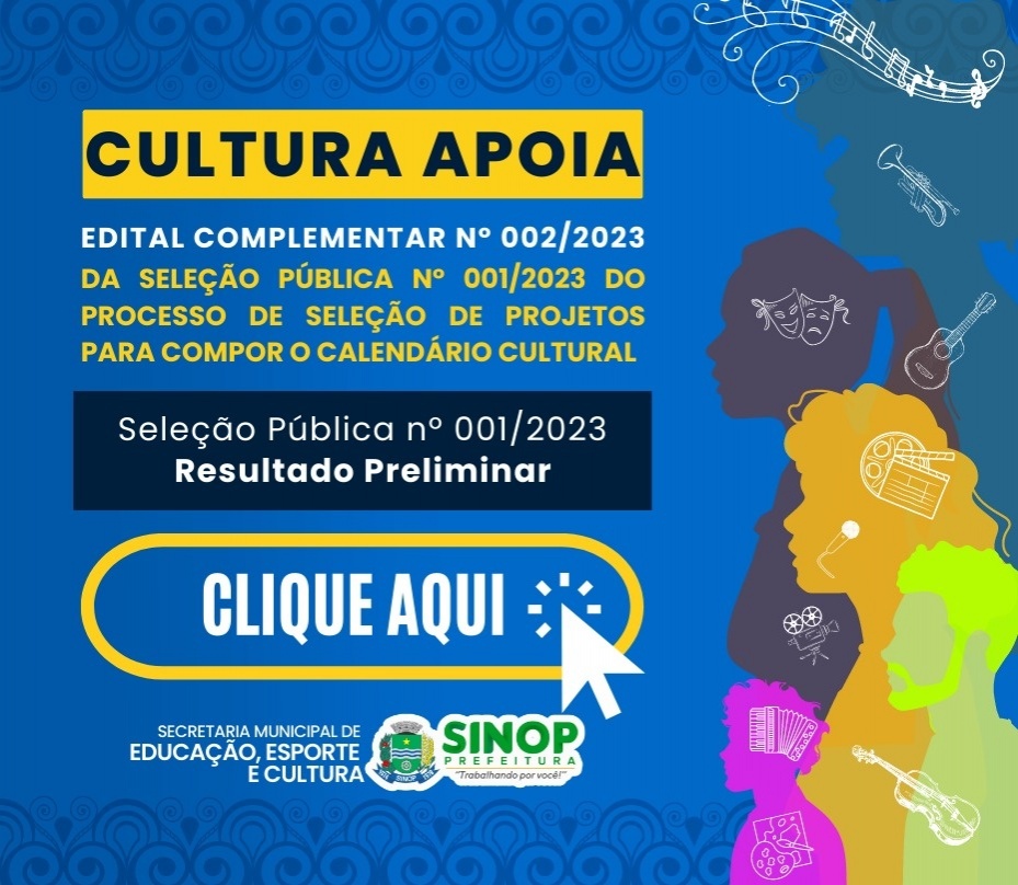 Prefeitura divulga resultado preliminar dos projetos selecionados do edital Cultura Apoia