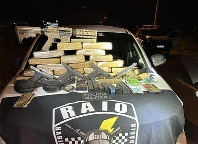 Sinop: Homens são presos com pasta base e armas de fogo