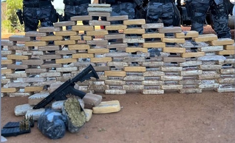Força-tarefa apreende 160 tabletes de droga avaliada em R$ 3 milhões