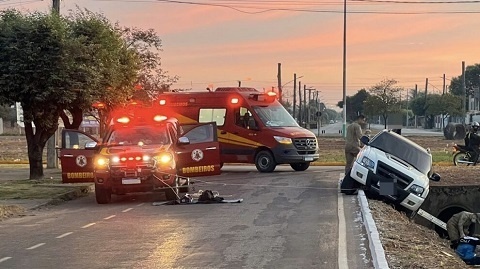 Sinop: Homem é preso por embriaguez após caminhonete quase cair em ''valetão''