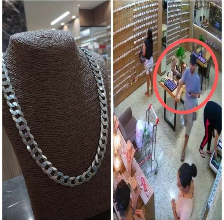Dois homens distraem vendedora e furtam jóia de loja