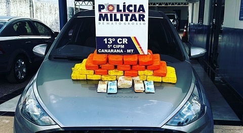 Cerca de 22 quilos de cocaína são apreendidos pela PM e Gefron