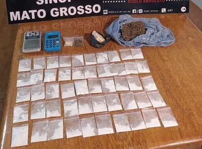Jovem e menor são detidos com drogas em Sinop